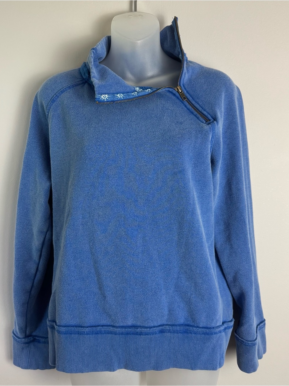 We The Free Just A Game Blue Half-Zip Pullover Sweatshirt Size Small